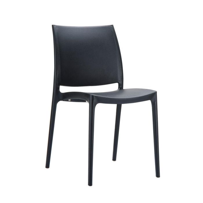 RECYCLED POLYPROPYLENE SIDE CHAIR MODEL 7456 BLACK